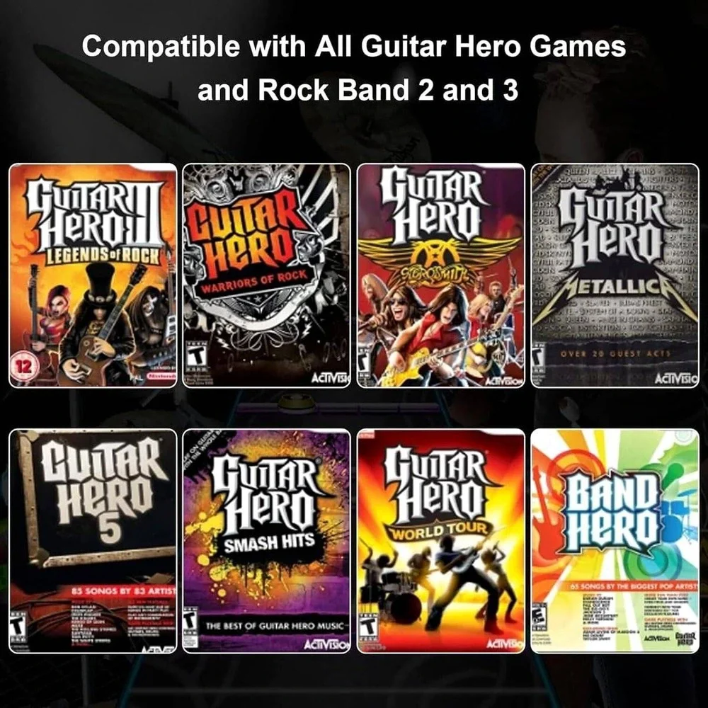 Gametime‎ Buddies Wireless Guitar for Nintendo Wii Games Guitar Hero & Rock Band
